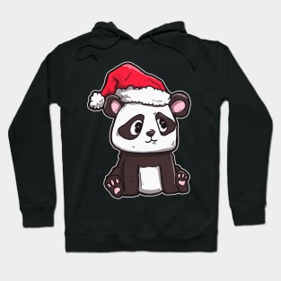 Merry Christmas Panda Bear Santas Hat Panda Hoodie